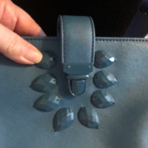 UNITED BENETTON blue small crossbody purse - Picture 2 of 10